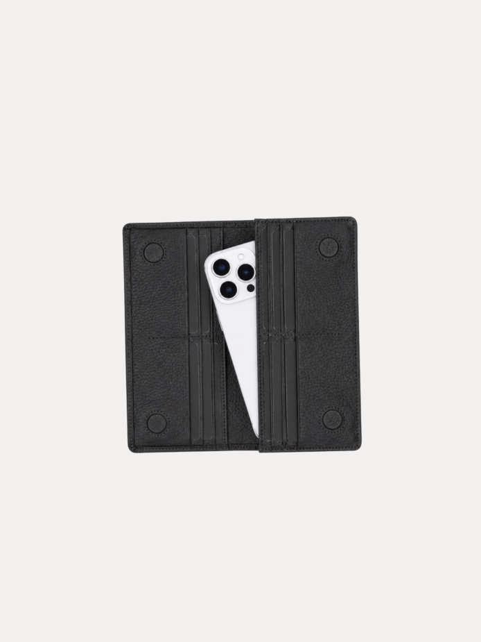 Elvoro genuine leather long wallet for men with multiple card slots