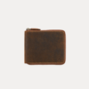 AJEES genuine brown leather osaka men wallet for men with multiple card slots, coin pocket and premium cow leather finish.