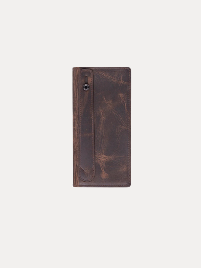 Elvoro genuine leather long wallet for men with multiple card slots