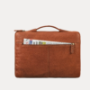 Norvello brown leather laptop bag for office and business