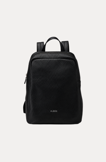 Crown Bag Pack black leather backpack