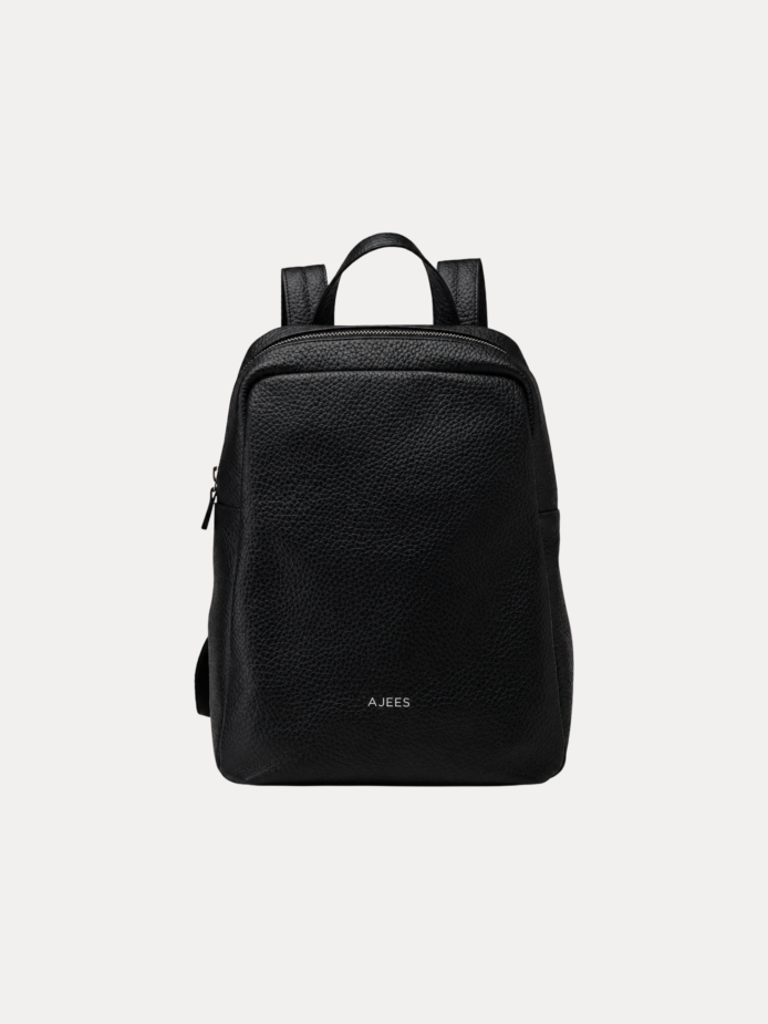 Crown Bag Pack black leather backpack