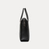 Black leather laptop briefcase with double handles and shoulder strap – AJEES Regal Laptop Bag