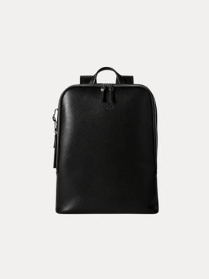 AJEES Hudson Backpack – premium black leather backpack for men