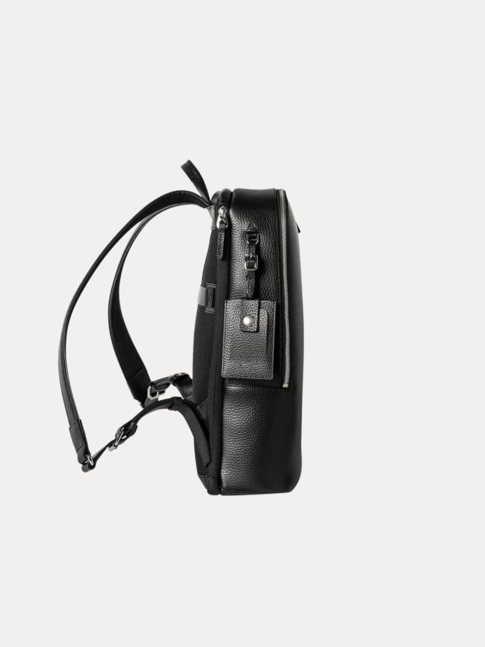 AJEES Hudson Backpack – premium black leather backpack for men