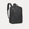 Evron genuine leather laptop backpack - brown vintage finish side view