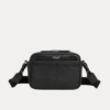 Black leather Daven Travel Bag crossbody with adjustable strap