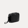Black leather Daven Travel Bag crossbody with adjustable strap