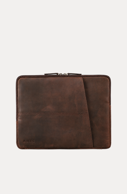Oxford brown leather laptop bag for office and business