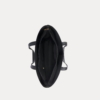 Black pebbled leather tote bag for women with double top handles – Liano