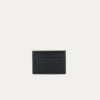 Dark green croc-embossed leather card holder wallet with slim design