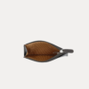 Brown leather zip card holder wallet with coin pocket