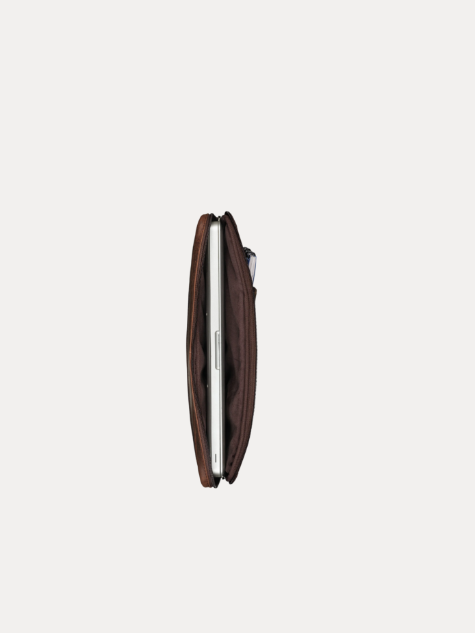 Oxford brown leather laptop bag for office and business