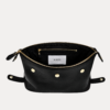 Mat Leather Travel Bag – Premium Black Leather Travel Pouch