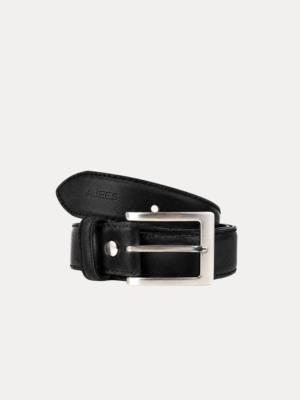 AJEES formal leather belt for men with sleek metal buckle