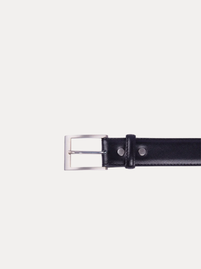 AJEES formal leather belt for men with sleek metal buckle